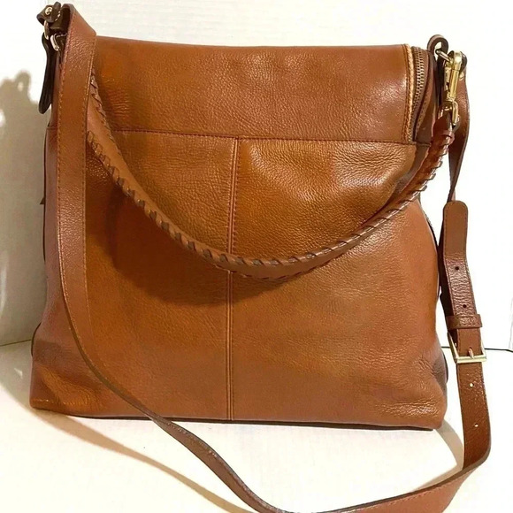Massimo dutti brown leather crossbody handbag - Picture 2 of 15